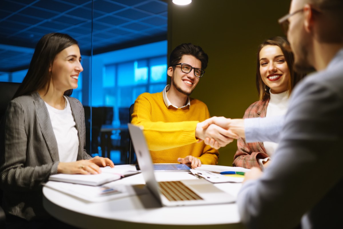 HR professionals collaborating in a modern office